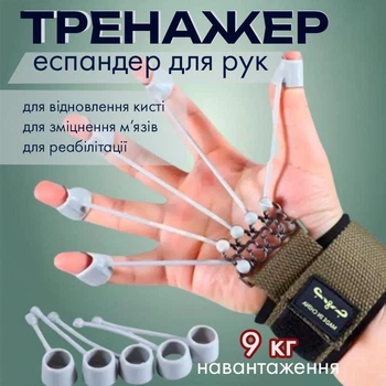 Тренажер для пальцев рук 9 кг реабилитация мышц пальцев и кисти после травм инсульта эспандер Hand Yoga кистевой нагрузка 9 кг легкая