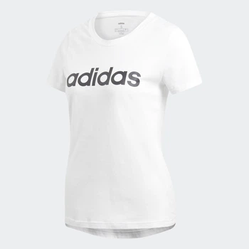 Женская футболка Essentials Linear adidas DU0629 (XL) белый (4060509057550)