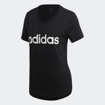 Жіноча футболка Essentials Linear adidas DP2361 (XS) чорний (4060509063766)