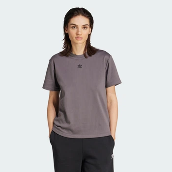 Женская футболка Essentials Winterized Wide Rib adidas JW2787 (XS) серый (4068807687516)