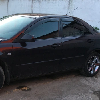 Дефлекторы окон VL-Tuning на Mazda 6 (GG/GY) 2002-2008 хэтчбек 5d (накладные)