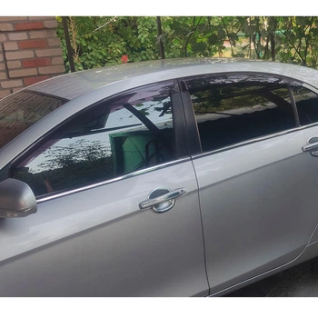 Дефлекторы окон VL-Tuning на Geely Emgrand EC7 2009- (накладные)