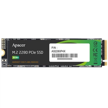 Накопитель SSD Apacer AS2280P4X 256GB Черный M.2 2280 PCIe 3.0 x4 3D TLC (AP256GAS2280P4X-1)