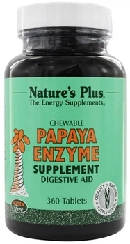 Травні ферменти папайї Natures Plus (Chewable Papaya Enzyme Supplement) 360 жувальних таблеток NAP04462