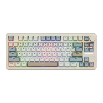 Беспроводная механическая клавиатура Epomaker Galaxy 70 Gray, из алюминиевого корпуса, размер 75% RGB подсветки 2.4G/Bluetooth/USB