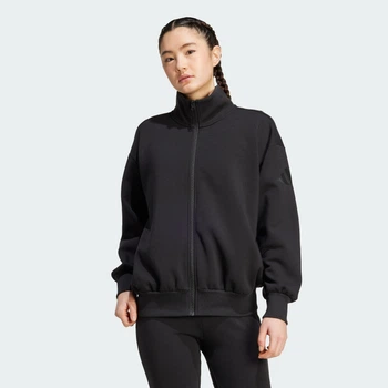 Женская олимпийка ALL SZN Soft Lux Loose Full-Zip adidas JM1658 (S) черный (4068808463218)