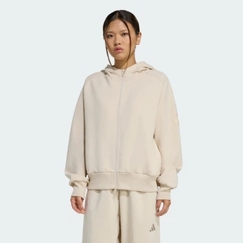 Женская толстовка SOFT LUX FULL-ZIP adidas KT0443 (M) бежевый (4068822050043)