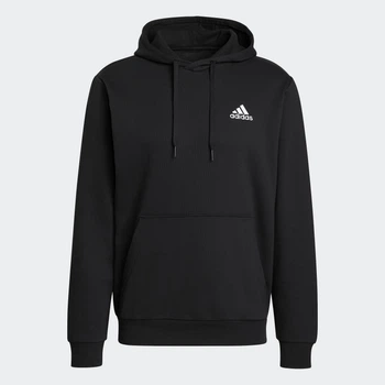 Мужская флисовая худи Essentials adidas GV5294 (M) черный (4064054354454)