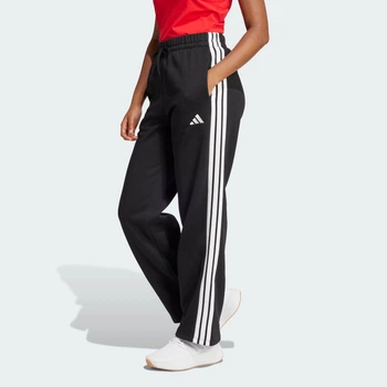 Жіночі штани Essentials 3-Stripes Open-Hem French Terry Joggers adidas JE1300 (XL) чорний (4067891018633)