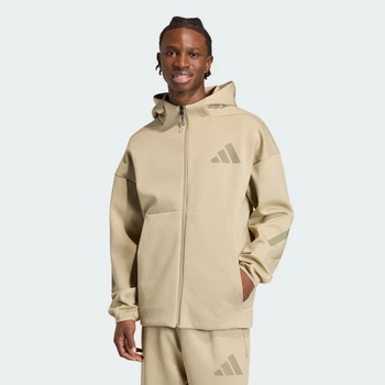Мужское худи New adidas Z.N.E. Full-Zip adidas KE4682 (XS) коричневый (4068822561891)