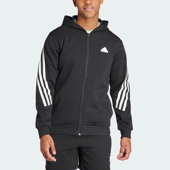 Чоловіче худі Future Icons 3-Stripes Full Zip adidas IR9159 (XS) чорний (4067892696120)