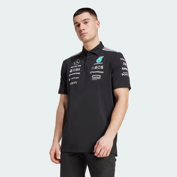 Мужская футболка-поло Mercedes - AMG Petronas Formula One Team Black adidas JW5391 (XS) черный (4068802721895)
