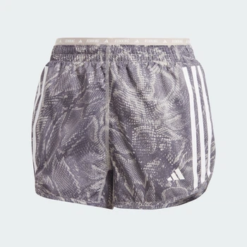 Женские шорты для бега Own the Run Excite Allover Print AEROREADY adidas IV9987 (M 10 см) бежевый (4067894448758)