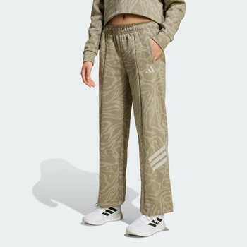 Детские спортивные брюки Future Icons Wide Leg Open Hem Kids adidas JW7545 (152) зеленый (4068807784345)