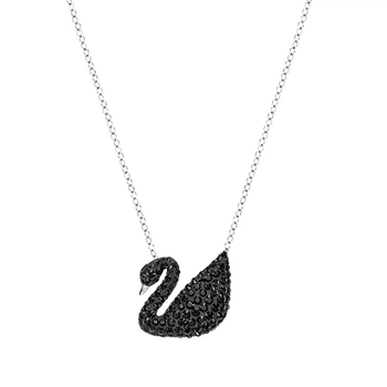 Большая серебряная цепочка-колье SWAROVSKI «Лебедь», женский подарок на день рождения для девочек, 5347329