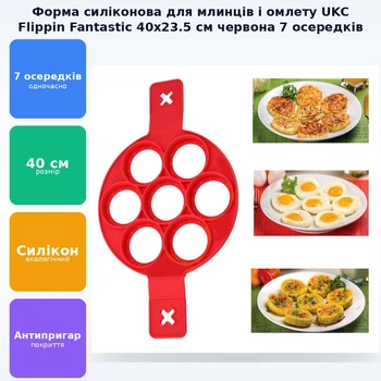 Форма силиконовая для приготовления оладий и омлета 40х23.5х1.5 см Flippin Fantastic
