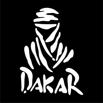 Наклейка Dakar 20,0*14,5 см белый
