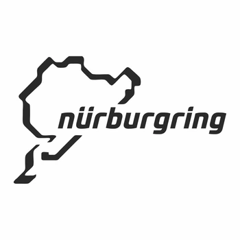 Наклейка Nurburgring 20,0*14,0 см черный