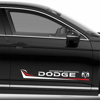 Наклейки Dodge на передние двери 72*9 см белый