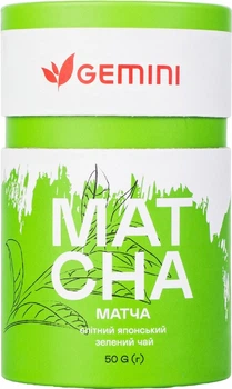Чай пудровый Gemini Tea Collection Green Matcha 50 г (4820156431079)