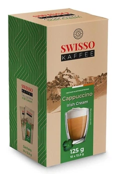Капучино Swisso Cappuccino Irish Cream зі смаком лікеру Ірландський крем 10х12,5 г