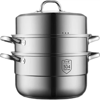 Пароварка COOKER KING нержавіюча сталь 304, 34 см, тришарова