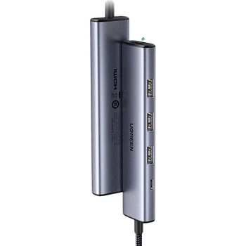 Розширювальна док-станція UGREEN Type-C для HDMI-хаба USB-хаб 3.0 Thunderbolt C порт-адаптер, 1,5-метровий подовжувач для зарядки, сумісний з комп'ютерами Apple, конвертер для настільних комп'ютерів