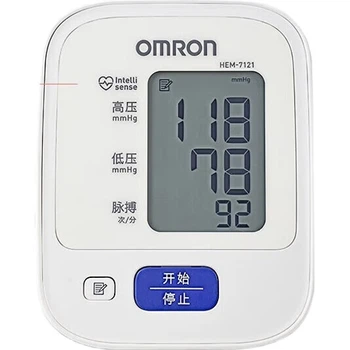 Тонометр Omron, для домашнього використання, для літніх людей, електронний вимірювач артеріального тиску, високої точності, HEM-7121