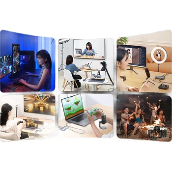 Карта захвата видео Llano HDMI, 4K 60 Гц HD прямая трансляция, RGB24, совместима с камерами Sony, Canon, Nikon, запись для игр Switch2/PS5, киберспорта, компьютеров, мобильных телефонов, iPad.