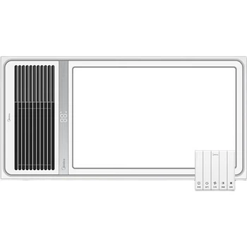 Обігрівач для ванної кімнати Midea Wind And Heat, серія Iron Man, інтегрований багатофункціональний теплий повітряний обігрівач G4 з освітленням та витяжкою