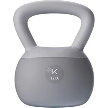Гиря м'яка Keep 12 кг, сіра, у пластиковій оболонці