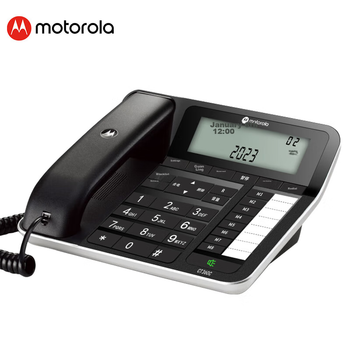Легкий роскошный стационарный телефон Motorola, большой 4,2-дюймовый экран, радиус действия громкой связи 5 метров, лакированное покрытие, для офиса и дома, модель CT360C (черный).