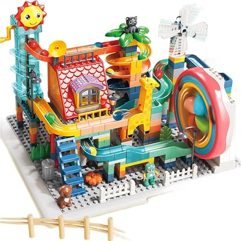 FEELO — игрушка, совместимая с крупными строительными блоками LEGO, подарок на день рождения для мальчиков и девочек, детский домик 1676D-1