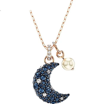 Перлинне кольє SWAROVSKI SUBLIMA у формі місяця для жінок, подарунок на день народження дівчини, 5671585