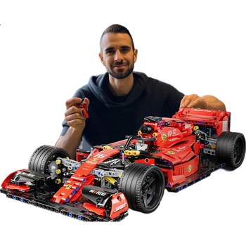 Детская игрушка Xingyayoupin, совместимая с конструктором Lego, радиоуправляемая машинка F1 в масштабе 1:10, подарок на день рождения для мальчиков 6-12 лет.