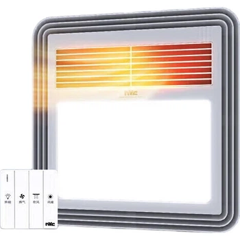 Обігрівач для ванної кімнати NVC Wind And Heat, однорядний механічний, з витяжним вентилятором, сумісна установка Y328.