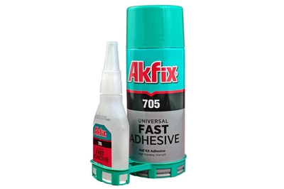 Клей универсальный двухкомпонентный Akfix 400 мл + 100 г (705)