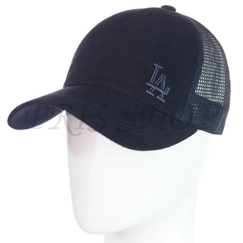 Бейсболка летняя с сеткой unisex кепка брендовая из хлопка универсальная Los Angeles Bth20894 L / 57-58 Темно-синий