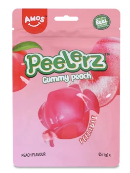 Цукерки желейні Peelerz Персик Amos 65г(6936756282473)