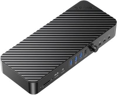 Док-станция Orico USB-C 10 Gbps, 2x DP 4K, HDMI 4K, PD 60W, 6x USB-A (DKA20-V1-EU-BK-EP)