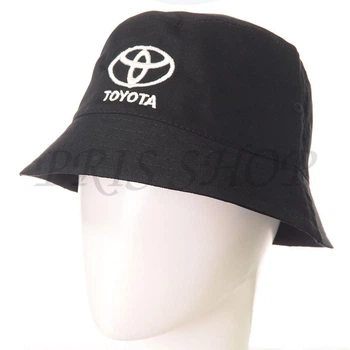 Панама котоновая с автомобильной вышивкой панамка универсальная летняя Toyota Pkh20904 L / 57-58 Черный