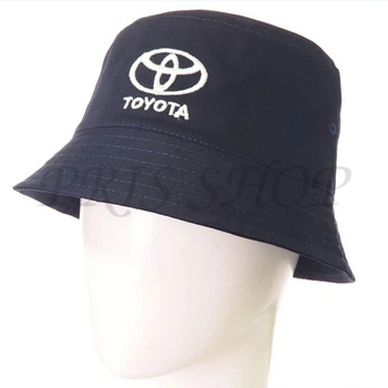 Панама котоновая с автомобильной вышивкой панамка универсальная летняя Toyota Pkh20904 L / 57-58 Темно-синий