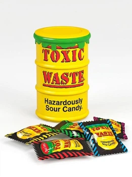 Цукерки Toxic Waste Hazardously Sour Candy mystery flavor 42 г - екстремально кислі льодяники (5250)