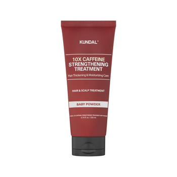 Кондиционер KUNDAL 10X Caffeine Strengthening Treatment Baby Powder для волос с кофеином 200 мл