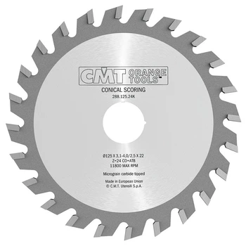 Пила підрізна однокорпусна CMT 125x22x24z K3.1-4.0/2.5 (288.125.24K)