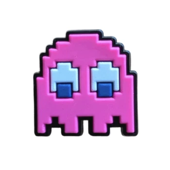 Джибитсы украшения для обуви кроксов сабо JIBBITZ Pacman Розовый призрак № 1436