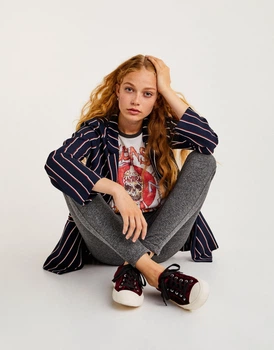 Кеди Pull & Bear бордовий RERJZ436 36
