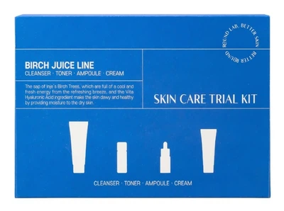 Набор мини–версий косметики с березовым соком Round Lab Birch Juice Trial Kit 10+ 2х20 + 30 мл