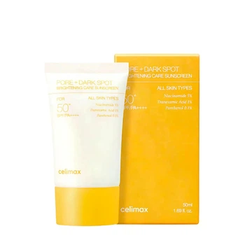Освітлюючий сонцезахисний крем для звуження пор Celimax Pore Dark Spot Brightening Care Sunscreen SPF 50 PA 50 ml