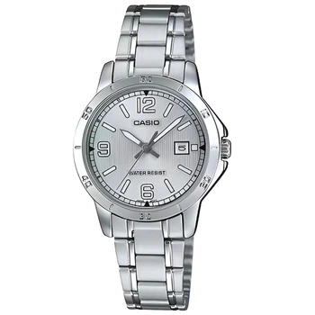 Женские часы Casio LTP-V004D-7B2 белые 30 м